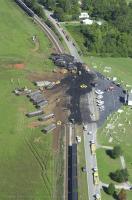 Crews clean up coal on Hwy 221 between Woodruff and Enoree after a train derailment.